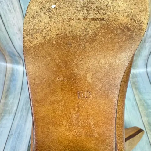 Bergama Vintage Brown Leather Low Cowboy Boots Women's Size 11 Brazil Bootie