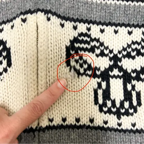 Aritzia TNA Grey Ivory Sea To Sky Zip Up Wool Cardigan Sweater NWT Fitted Medium Gray