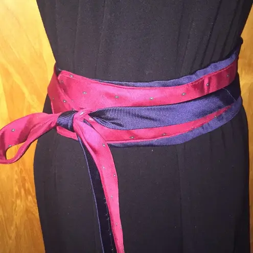Perry Ellis Red & Blue Handmade Tie Belt One Size