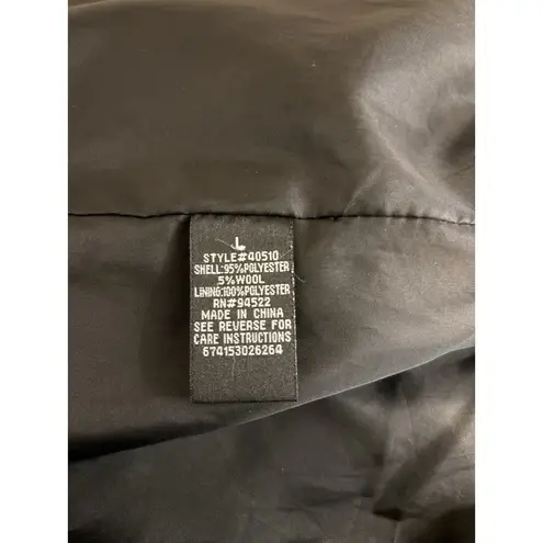 Say What? Say What Pea Coat Women L Blended Wool 3 Button Front Long Sleeve Plaid Belted