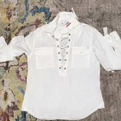 Mother lace up Frenchie. NWT White Size XS