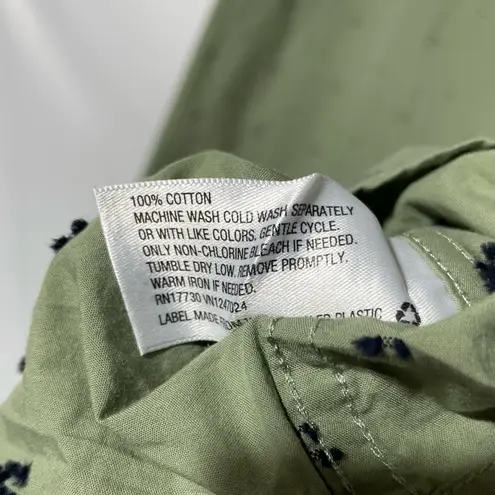 Goodfellow & Co Dot Cotton Long Sleeve Button Down Shirt Sage Green Size XL