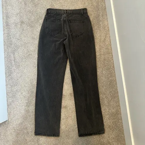 White Fox Boutique Mid Rise Black Baggy Jeans