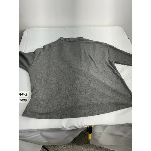 All in Favor Womans XL Gray Pull Over Wrapped Front Ribbed Sweater