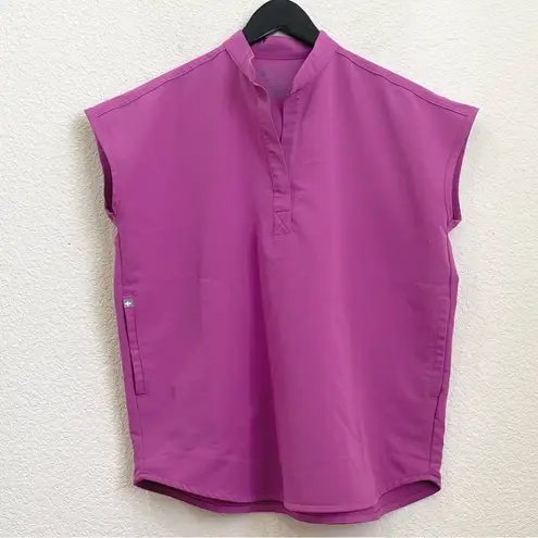 FIGS  WXXSW1003 Rafaela Bright Fuchsia PO#3117 Oversized Scrub Top Size XXS