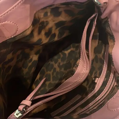 B. Makowsky Alexis Pink Fringe Leather Shoulder Crossbody Bag