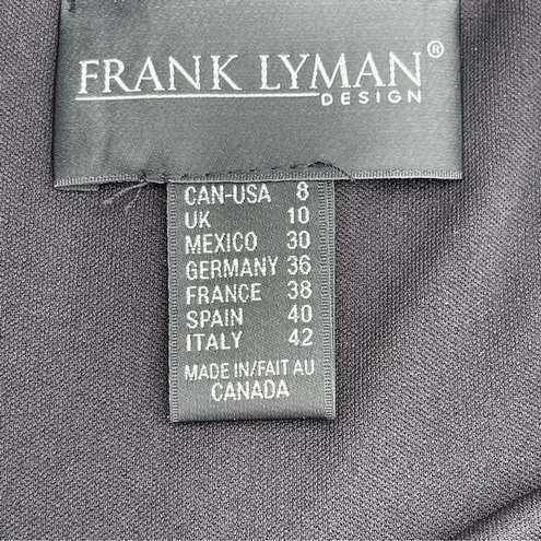 FRANK Lyman Animal reptile print dress with embellished studs Day dress Sz 8 US Gray