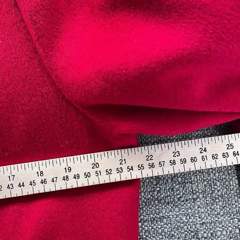 Vintage Hockanum Overcoat Womans Large Wool Blend Fabric by Forstman Union USA Red