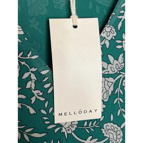 MELLODAY NEW Green White Paisley Mini Dress XS - Small