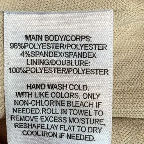 Leith  Metallic Champagne Sleeveless Jumpsuit Vneck Knot Detail Wide Leg Size XS - Image 7