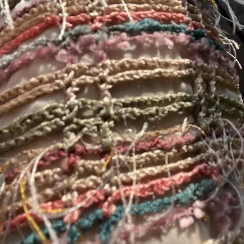 Haute Hippie Bohemian Knit Boho Coquette Lined Mini Beach Retro Skirt Medium