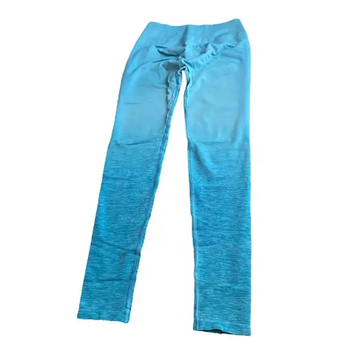 Alphalete  Amplify Legging Size M Ombre Ocean Blue Seamless‎ Scrunch New