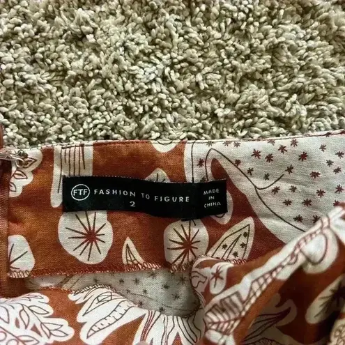 Fashion to figure Blythe Faux Wrap Printed Skirt size 2