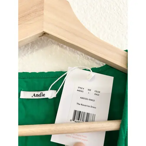 ANDIE The Navarino Dress in Eyelet Emerald Green L NWT