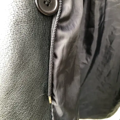 Black leather jacket with fur collar 2XL Size XXL