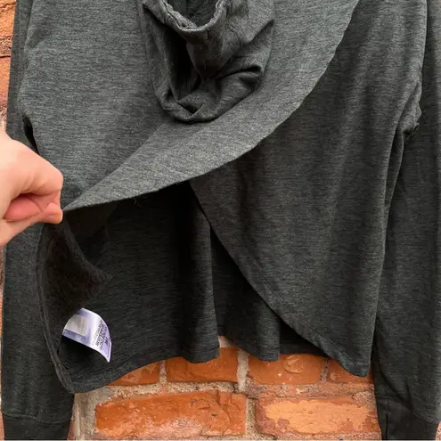 Gap  Brushed Tech Jersey Dark Heather Green Hoodie