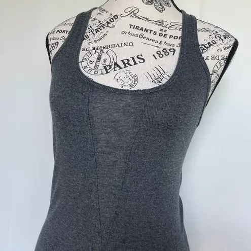 Raquel Allegra cotton blend rib tank dress with sheer insert size 1 S small