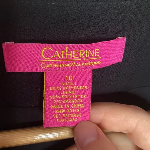 Catherine Malandrino Catherine by black flutter bell sleeve open blazer size 10