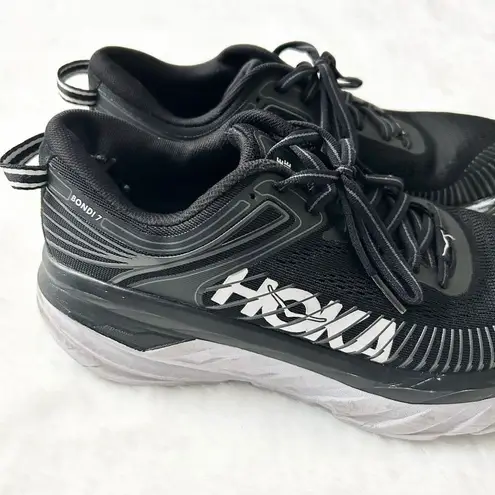 Hoka One One Bondi 7 Women’s Black Running Shoes Size 8.5