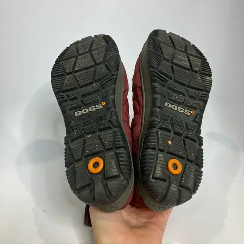 Bogs quilted ankle boots maroon size 8 Purple - Image 6