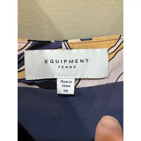 Equipment Hadley Floral Silk Top Size XS Lined