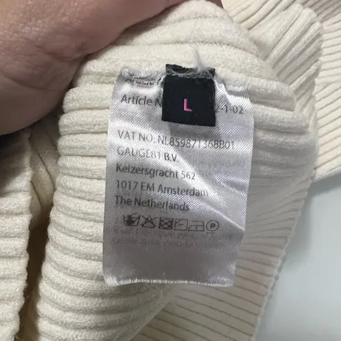 Gauge81 White Wool Blend Mija Ribbed Mini Dress Size Large $660