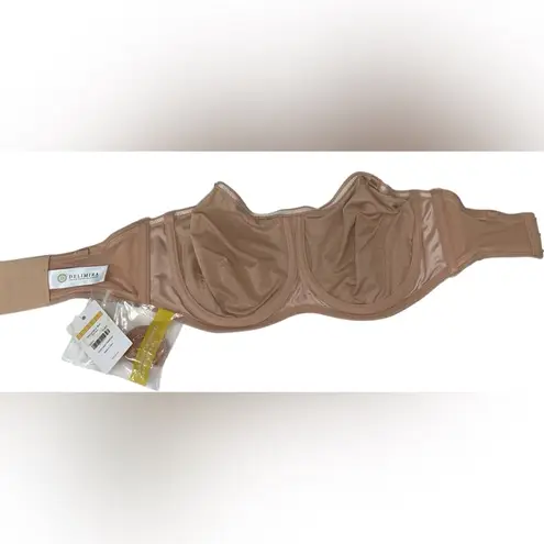 Delimira Women’s Strapless Minimizer Bra 32E Oatmeal Heather Straps Included NWT Tan Size undefined