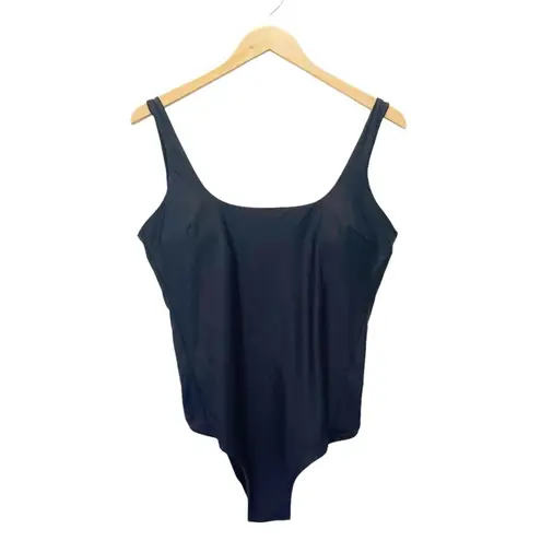 Lululemon  Waterside Square-Neck One Piece Black Swimsuit Athletic Size 6 | Small