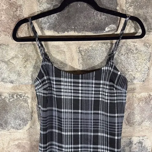 J for Justify Black and White Plaid Mini Dress Junior's Small Y2K Sleeveless