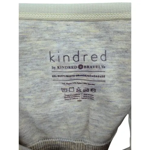 Kindred Bravely Busty Bralette XXL Beige Nursing Maternity Sleep Bra Stretch Tan