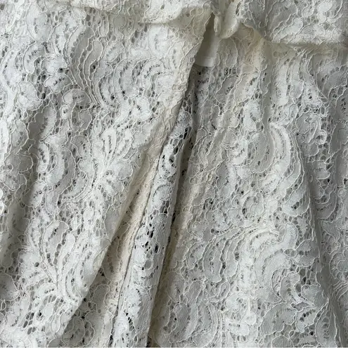 Bailey44 tiered white lace ruffle tiered maxi skirt