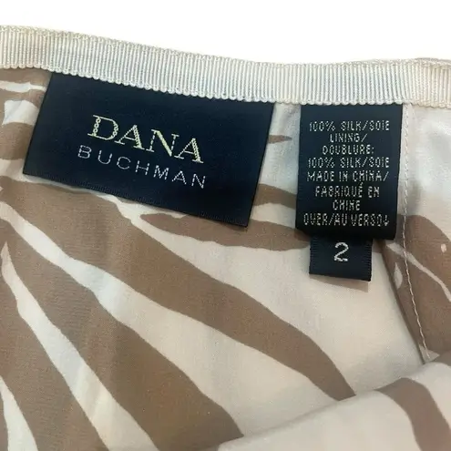 Dana Buchman Silk Maxi Skirt Tiered Layered Ruffled Tropical Print Size 2