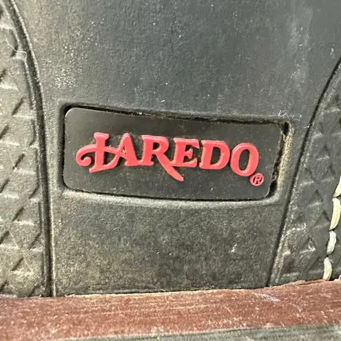 Laredo Cheyenne Western Boots Teal Yellow Leather Cowgirl Farm Size 7M