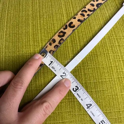 Bundle of 2 Skinny Belts Animal Print White Patent Adjustable Size Medium