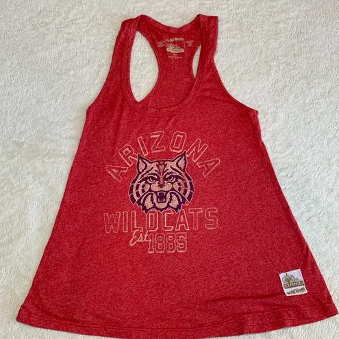 Heather Red Racer Back University of Arizona Wildcats Tank Top Size Small