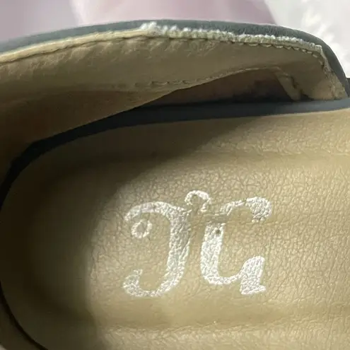 JG Women's Faux Leather Suede Gray Flats D'Orsay Cutout Slip On Shoes Sz 7 S