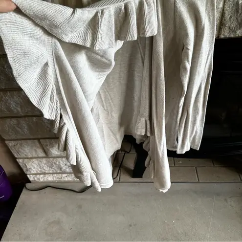 INC International Concepts beige cardigan open snap closure large