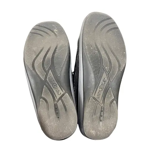 Orthofeet Women's Black Comfort Strap Sneakers Shoes Size 7.5 Medium Casual