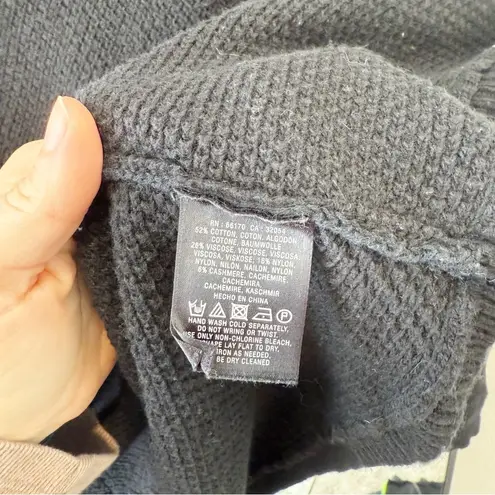 Anthropologie  Moth Eyelet Sweater Black