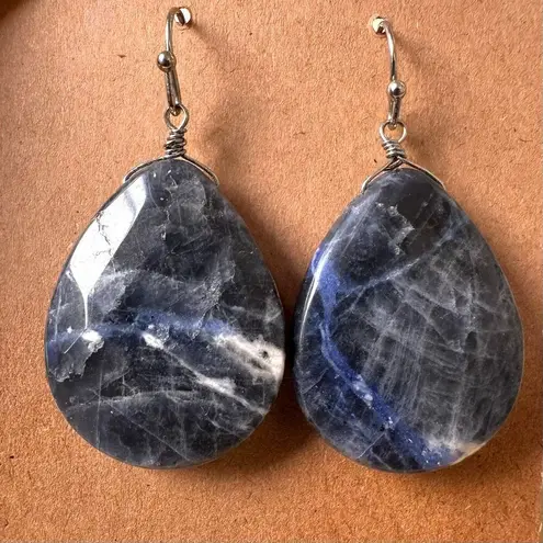 J.Jill Sodalite Teardrop Gemstone Earrings Blue