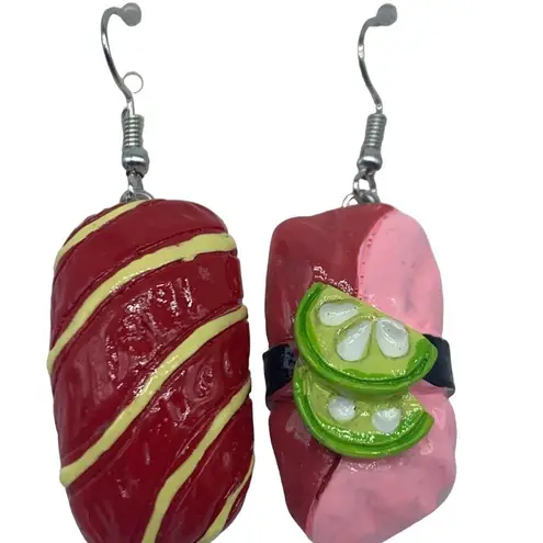 Unbranded NEW red,pink and white sushi earrings Pink