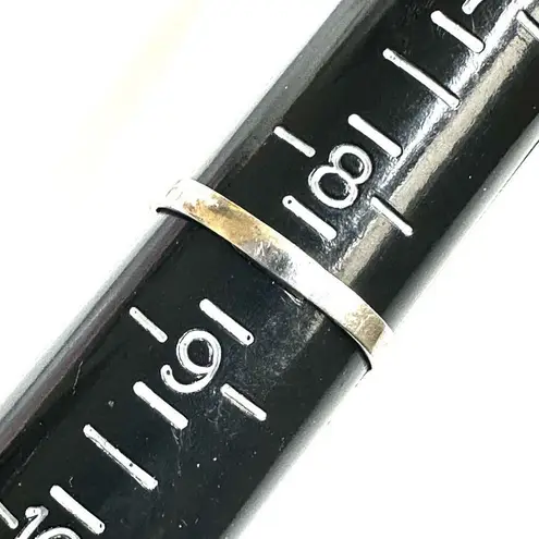 Sterling Silver Filigree Flat Top Band vintage Ring 925