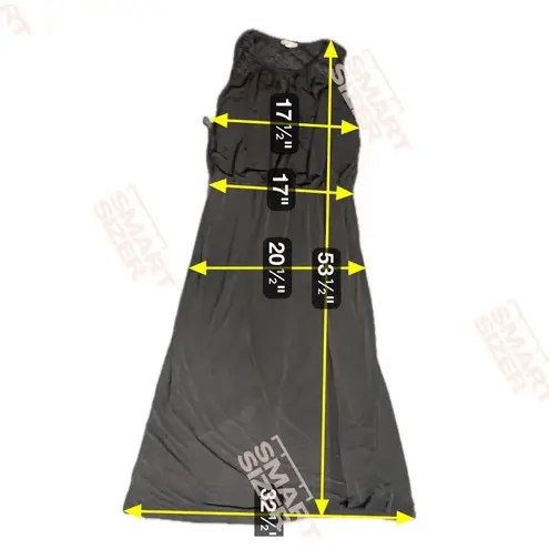 Established 1962 Embroidery Black Maxi Keyhole Dress Sz 16 Summer Casual Beach