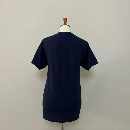 Ramen Noodles Graphic Tee Shirt Crewneck Waves Chopsticks Bowl Cotton Blue Red