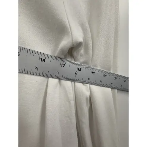 Me+Em Sweatshirt Womens White V Neck Jumper Pullover Top Long Sleeve Size 6