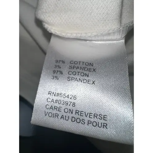 Northern Isles White Sleeveless Collar Tank Top Women's Size M Size M