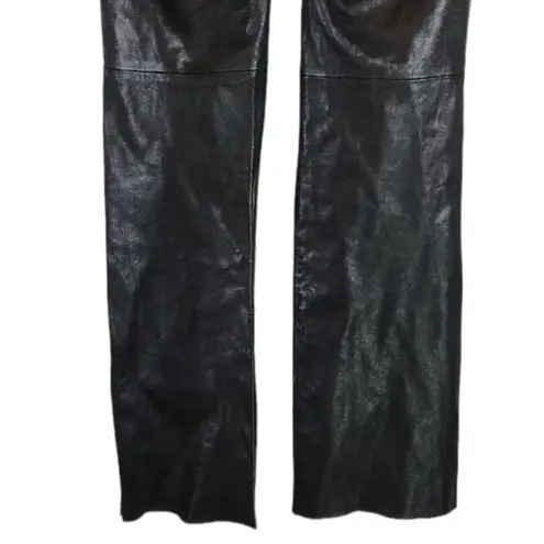 Bebe Vintage  Leather Straight Leg Pants Size 4