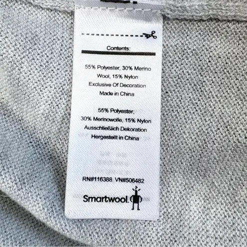 Smartwool Shadow Pine Colorblock Sweater in Gray & Tan Large