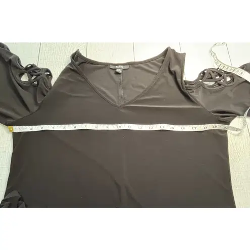 MSK Black Cold Shoulder Cocktail Dress Size Large