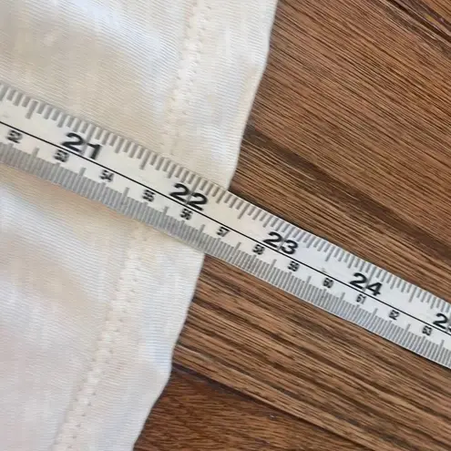 Caslon cotton embroidered flutter sleeve white top small